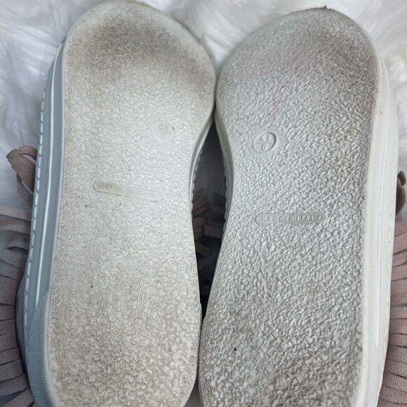 ASOS made in Italy leather suede light pink lace up fringe ankle boots EUR SZ41 - Picture 13 of 14